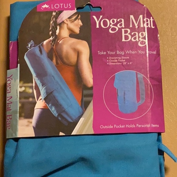 Lotus Handbags - Lotus Blue Yoga Mat Bag Carrier